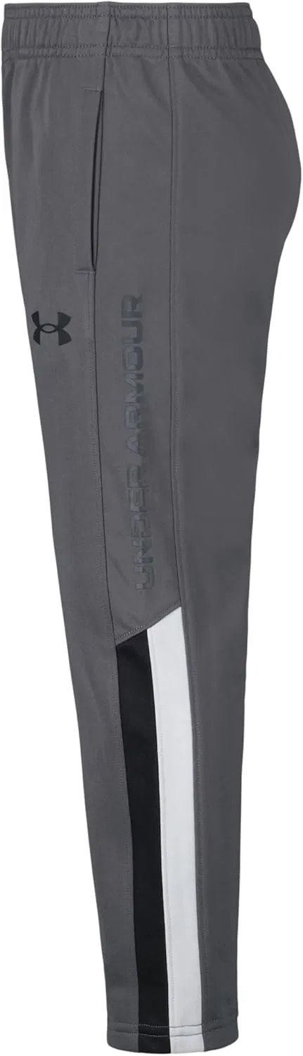 Детские спортивные штаны Under Armour Brawler Warm-up, быстросохнущие и влагоотводящие, свободного кроя, Castlerock Tapered — фото 2
