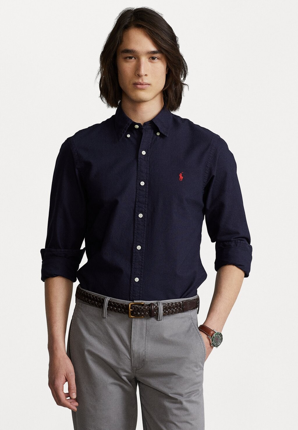

Рубашка РУБАШКА ОКСФОРДСКАЯ РУБАШКА SLIM FIT Polo Ralph Lauren, темно-синий