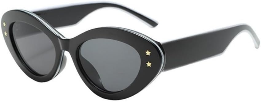 

Овальные солнцезащитные очки «кошачий глаз» для женщин, персонализированные, для поездок на работу, для активного отдыха, в стиле ретро, ​​простые солнцезащитные очки с защитой от УФ-излучения UV400 UJNHGQ, Black Black