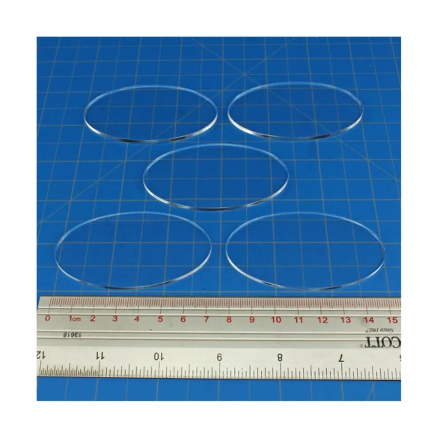 

Овальные подставки - 42x75 мм (5), Miniature Bases - Clear Acrylic - 3mm Thick (Litko Aerosystems)