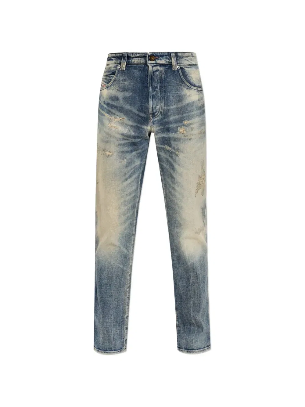 Джинсы с эффектом поношенности DIESEL, синий