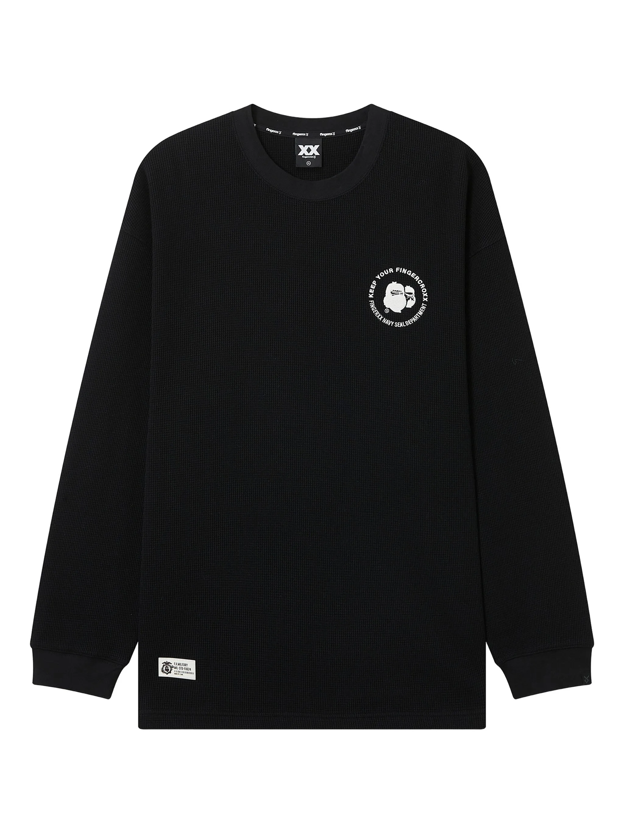 

Фактурный свитер Fingercroxx, черный