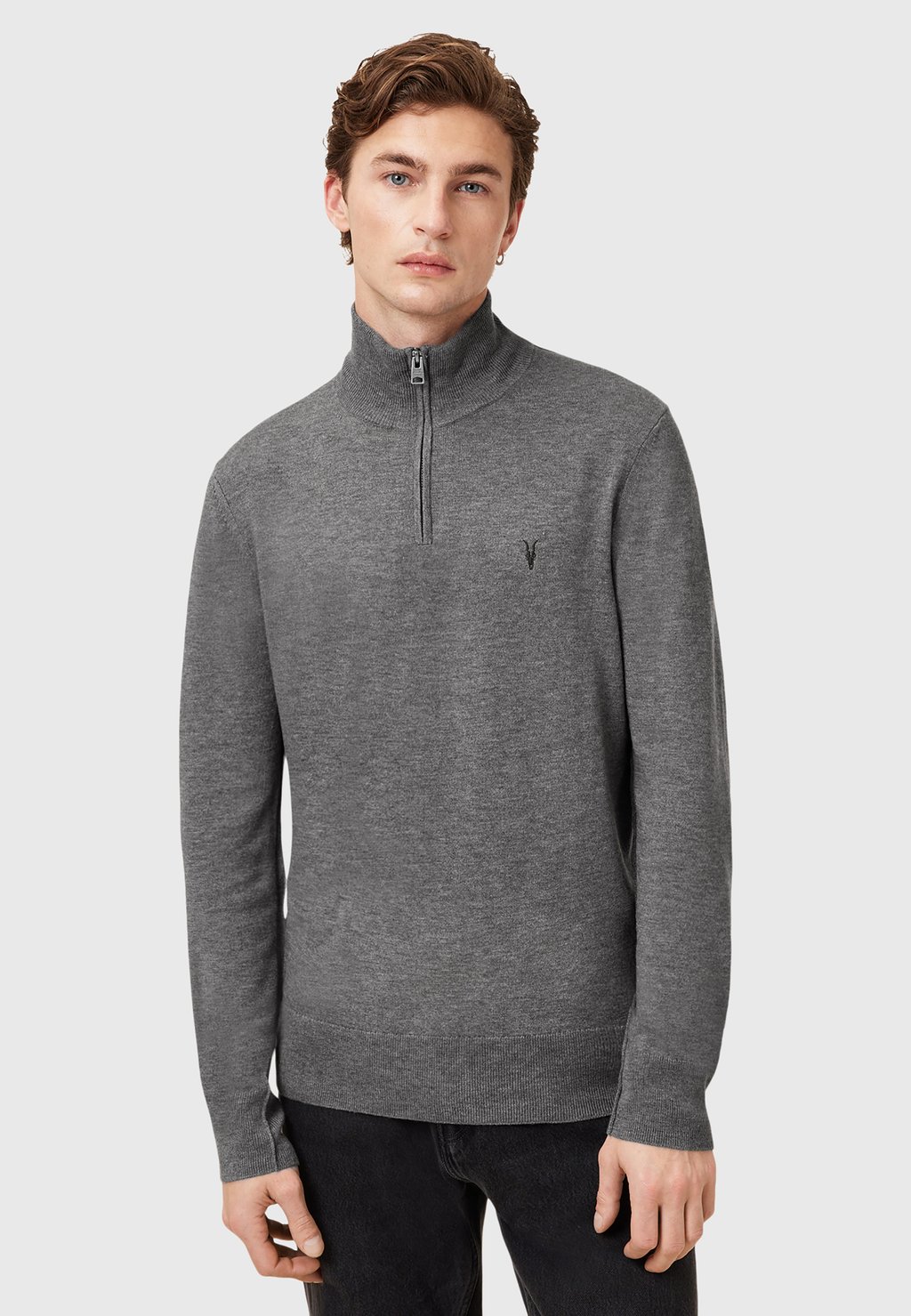 

Свитер KILBURN ZIP FUNNEL AllSaints, серый