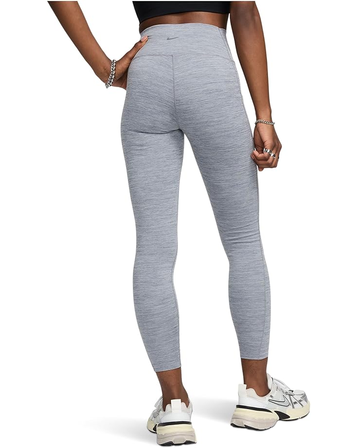 Брюки Nike Dri-FIT One High Rise 7/8 Packet Tights, цвет Smoke Grey/Heather/Black — фото 2