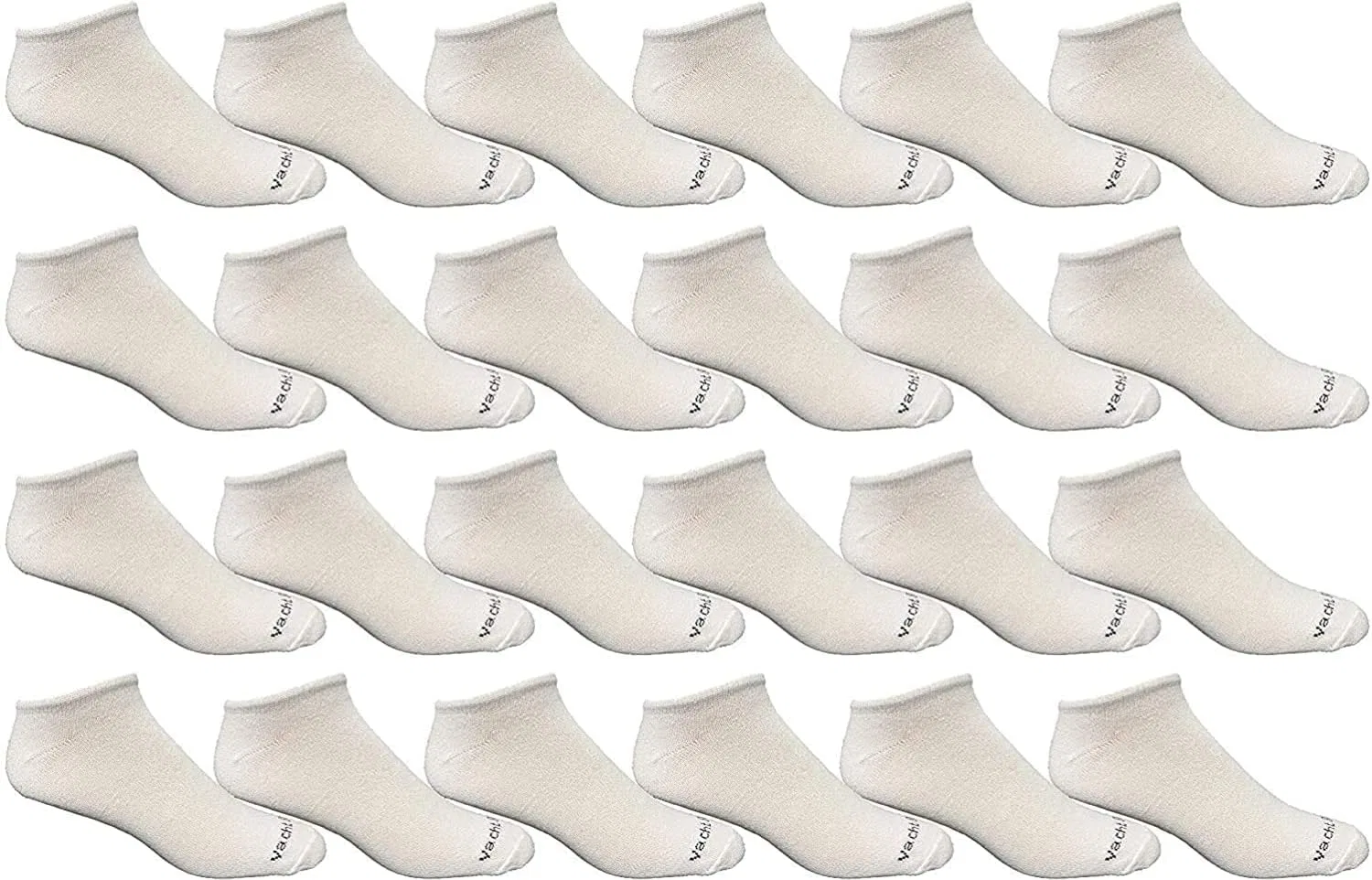 Yacht & Smith, 24 пары тонких, удобных, легких, дышащих спортивных носков оптом, 24 Pair White 6-8 — фото 3
