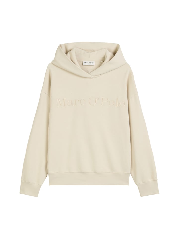

Свободная толстовка с капюшоном и логотипом в цвете Light Oat Marc O'Polo