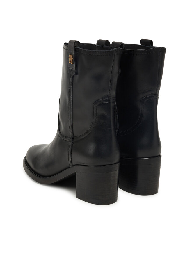 Ботильоны Riding Lthr Mid Boot Block Heel FW0FW08776 Tommy Hilfiger, черный — фото 3