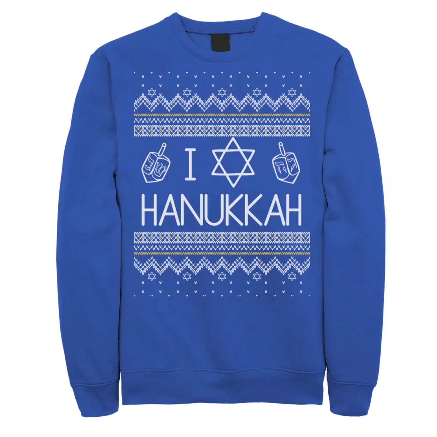 

Мужской свитер-толстовка с изображением I Heart Hanukkah Ugly Holiday Licensed Character