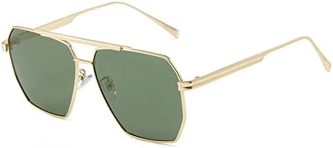 

Модные мужские очки для вождения 2026 года, летние солнцезащитные очки для женщин, винтажные солнцезащитные очки в стиле панк, золотисто-зеленые, один размер MTZJH, One Color