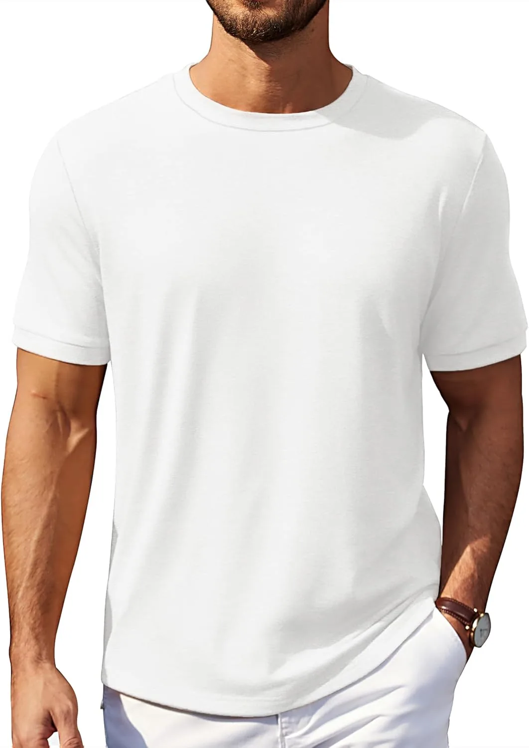 

COOFANDY мужская футболка летняя с круглым вырезом, короткий рукав