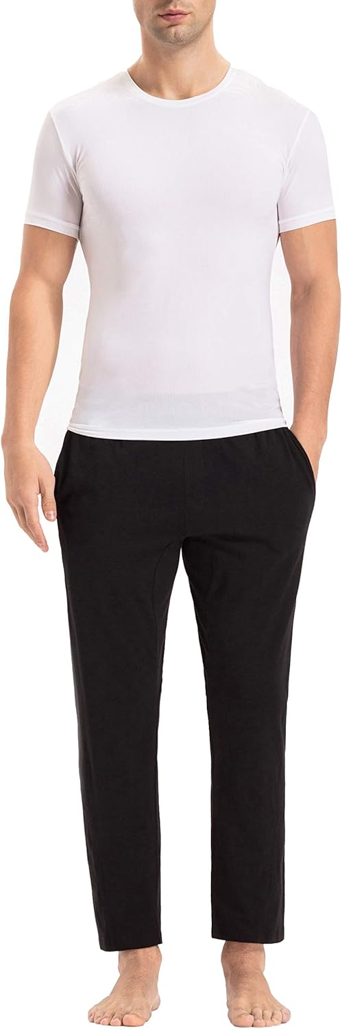 Мужская легкая футболка Calvin Klein с круглым вырезом, микрофибра, 1 упаковка, White — фото 3