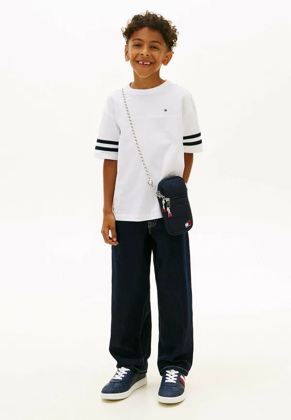 Футболка с полосатым принтом на рукавах Tommy Hilfiger, White