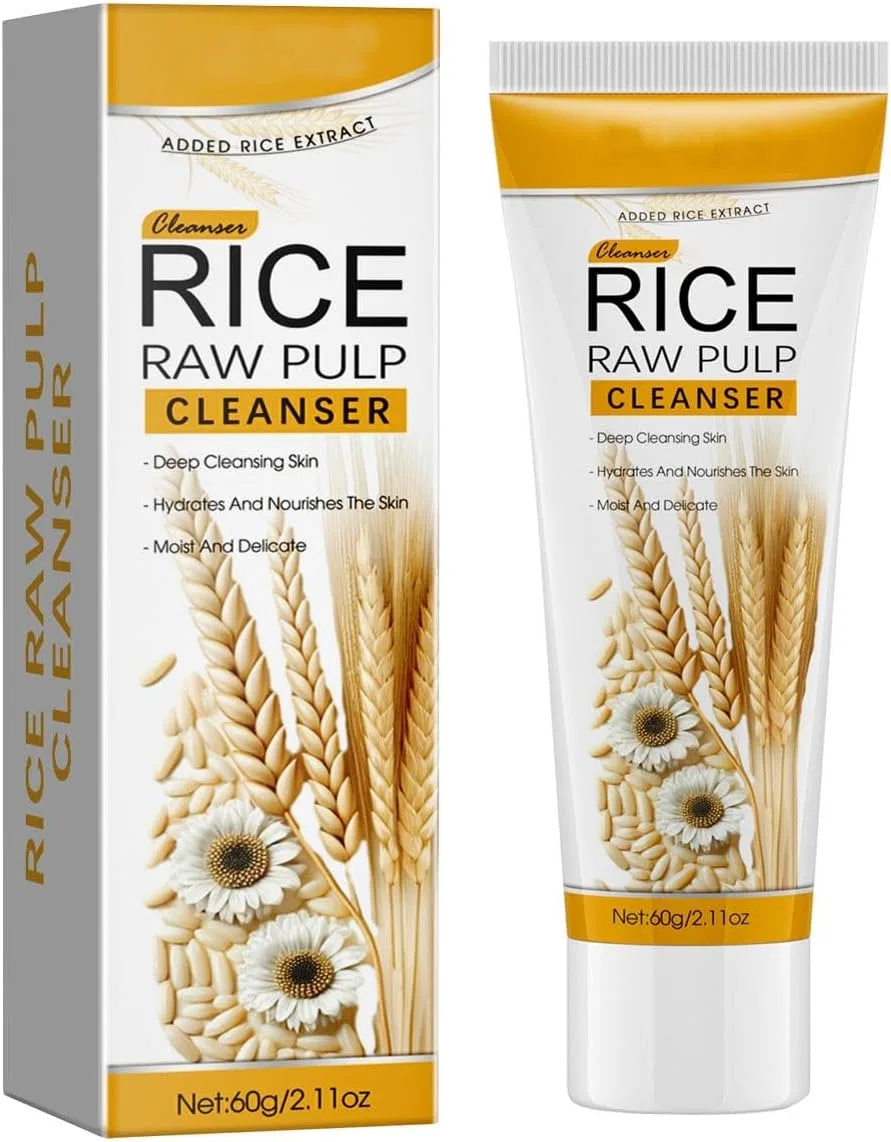 Гель для умывания Rice Puree, очищающая пенка, осветляющая, смягчающая, 80 г, желтый