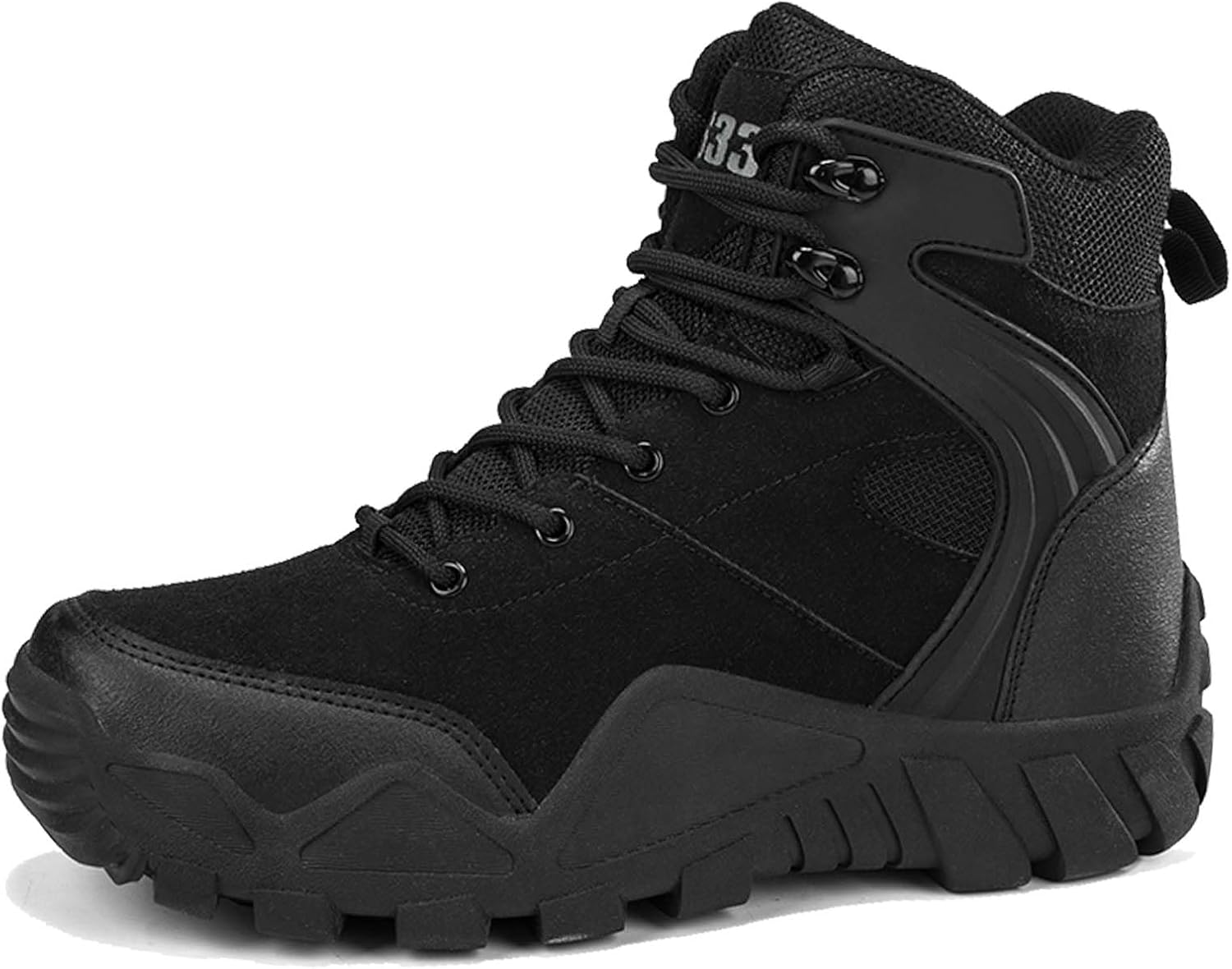 

Мужские тактические военные ботинки Zivopah, водонепроницаемые походные ботинки, средние по щиколотку, для походов и боевых действий, черный