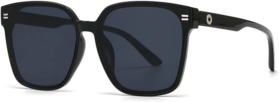 

Винтажные солнцезащитные очки в большой тонкой квадратной оправе 2027 года для женщин, солнцезащитные очки для мужчин, популярные панк-очки с заклепками MTZJH, Black Black