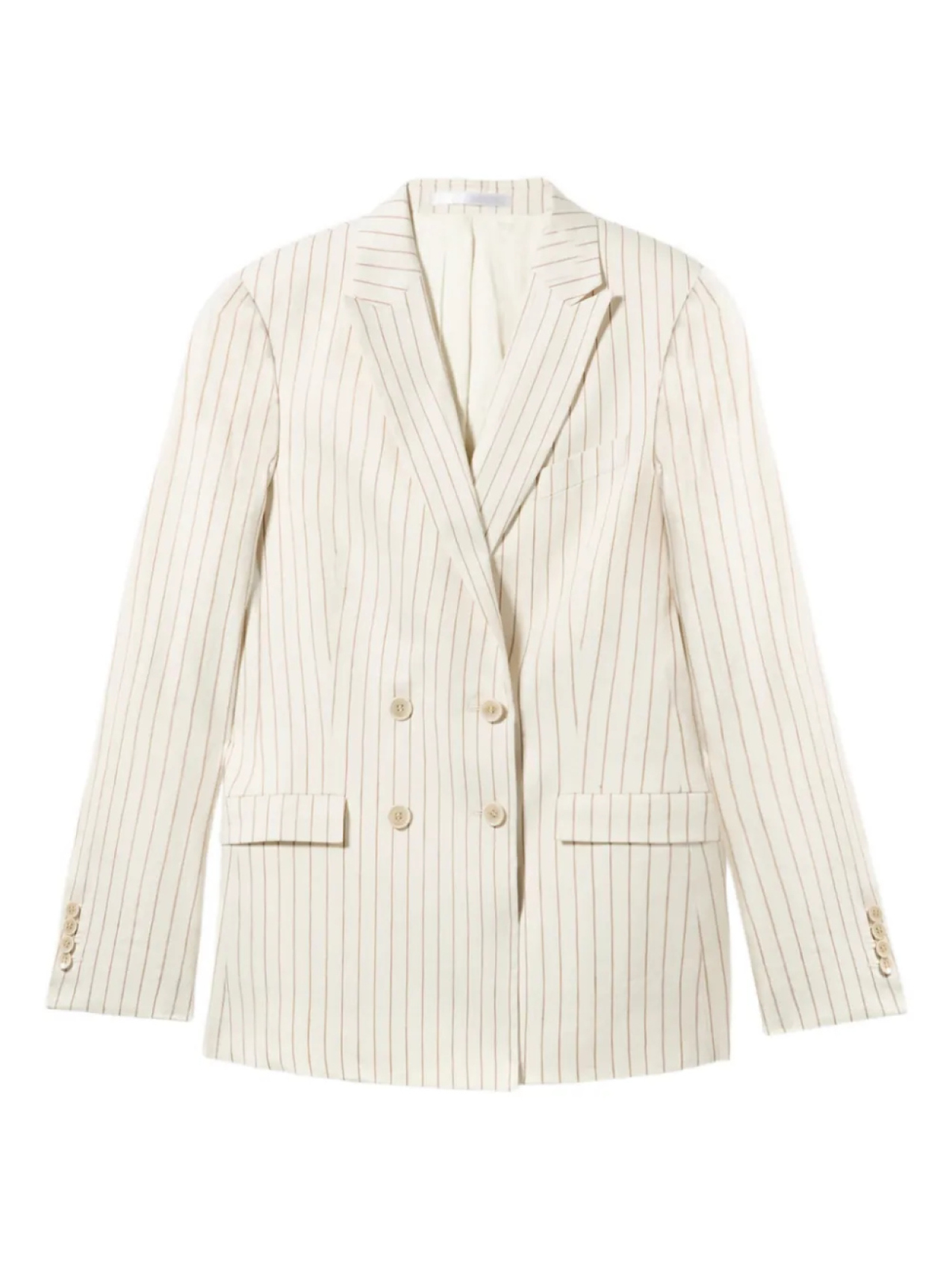 

Brooks Brothers двубортный пиджак в тонкую полоску, белый
