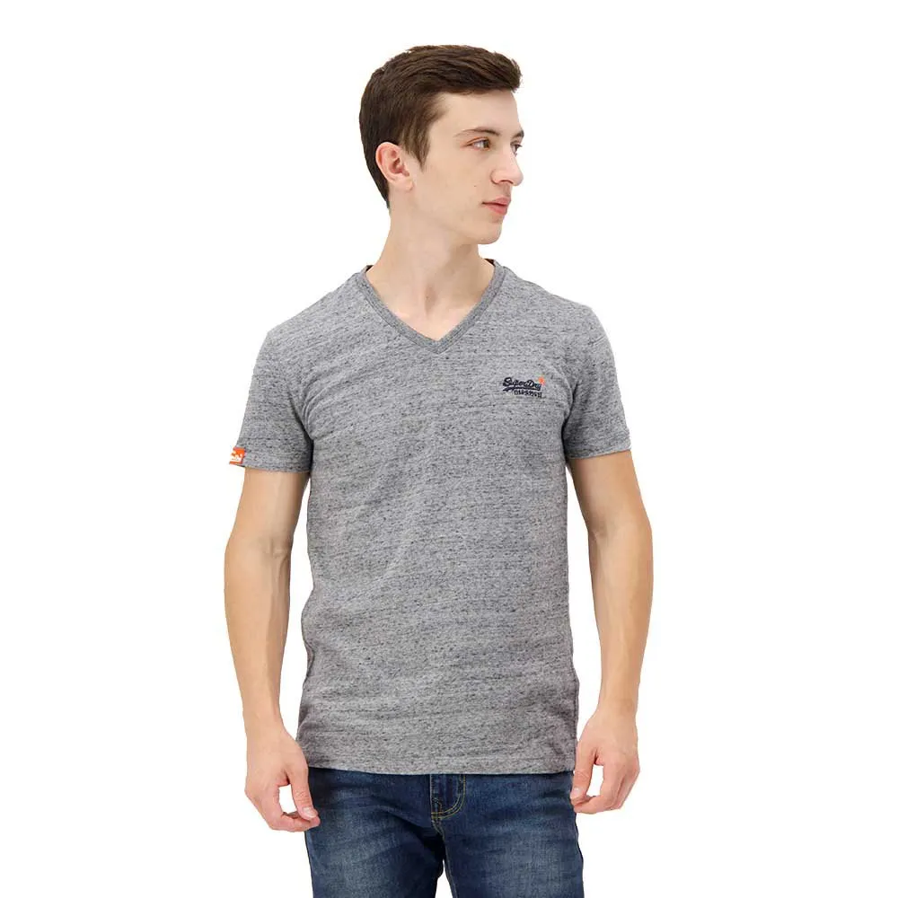 

Футболка Superdry Orange Label Vintage Embroidered short sleeve v neck, серый