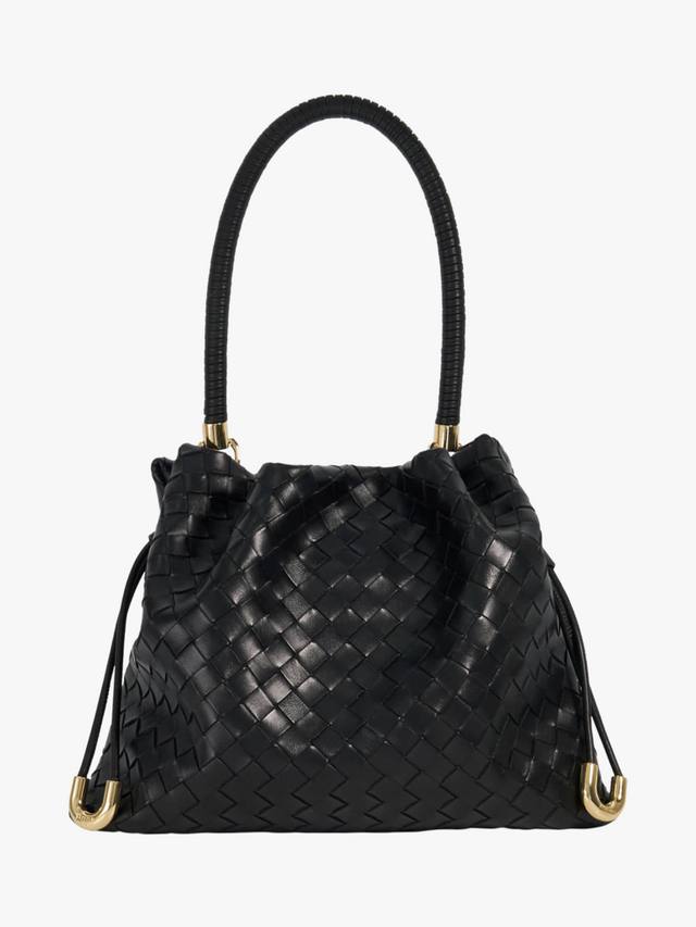 

Сумка Primrose L из плетеной кожи с кулиской Dune London, Black