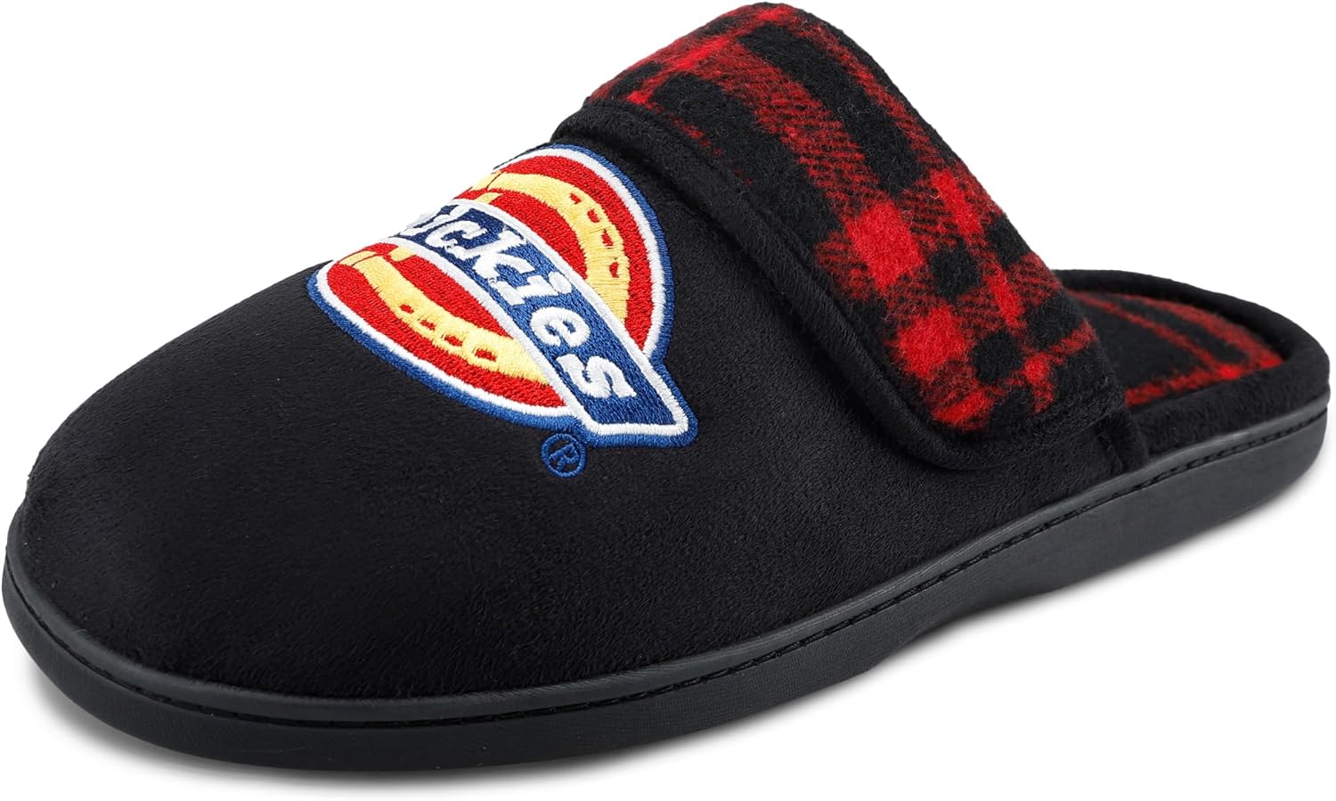 

Мужские тапочки Dickies с амортизирующей стелькой с эффектом памяти и вышитым логотипом - подошва для дома и улицы, черный