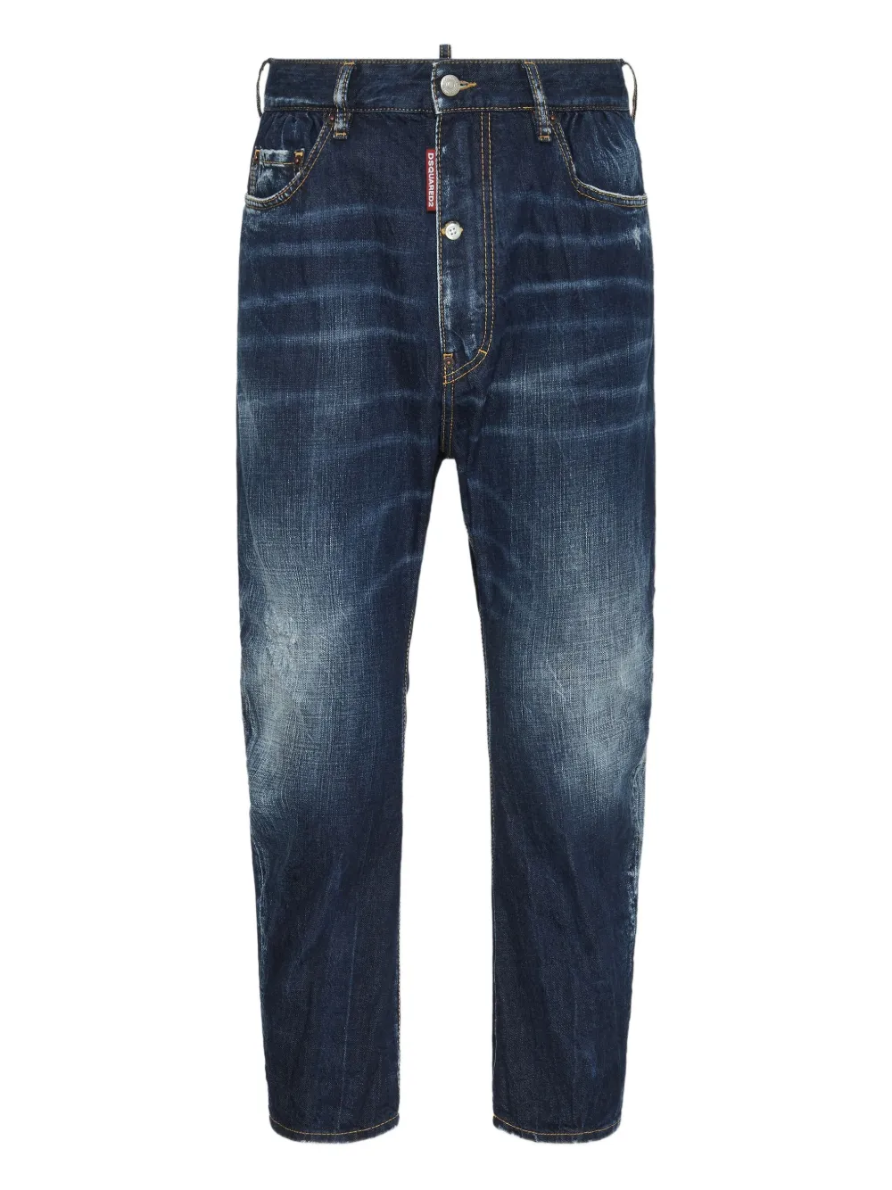 

Зауженные джинсы с эффектом потертости DSQUARED2, синий