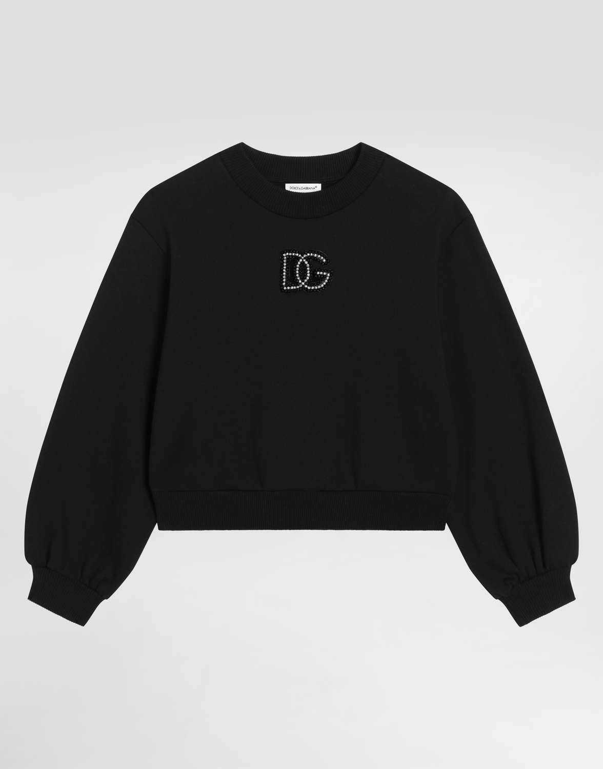 

Свитшот с нашивкой dg из страз Dolce & Gabbana, черный