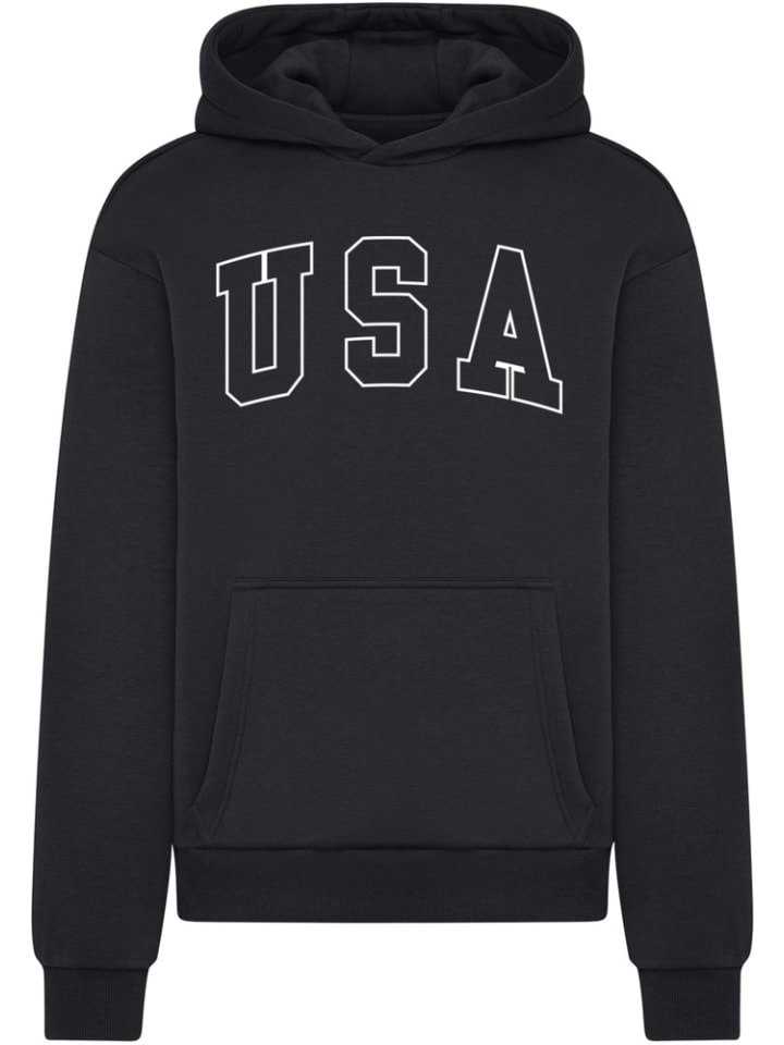 

Толстовка USA Fluffy Hoody черного цвета Mister Tee
