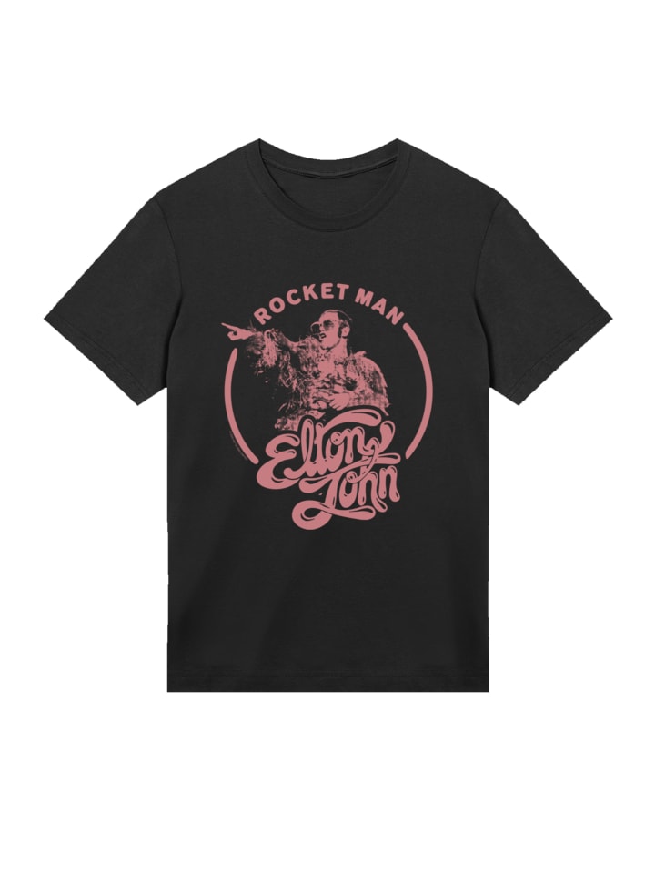 

Футболка Элтона Джона Рокетмена черного цвета F4NT4STIC, Черный, Футболка Элтона Джона Рокетмена черного цвета F4NT4STIC