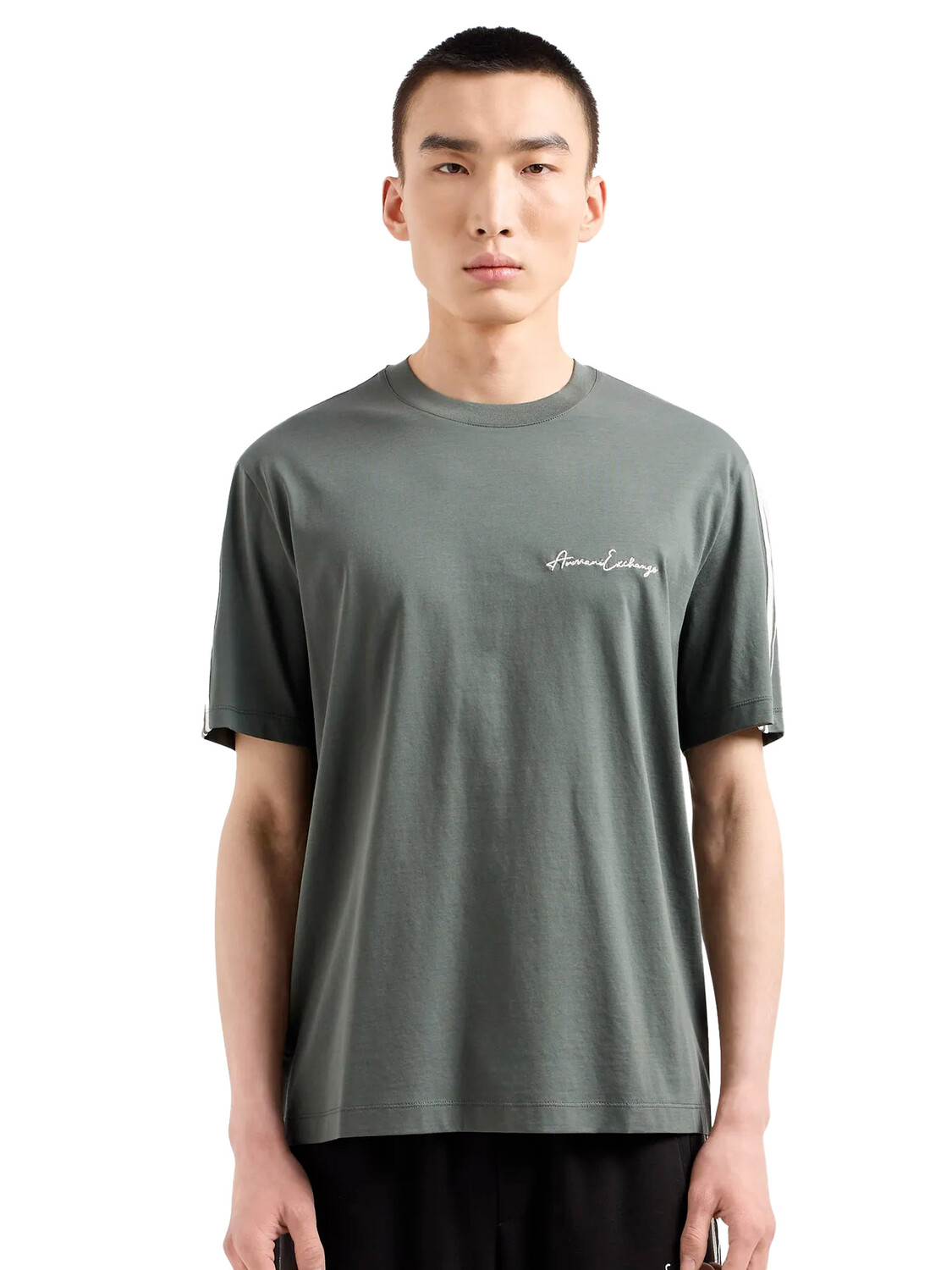 

Футболка armani t-shirt con logo signature Exchange, зеленый