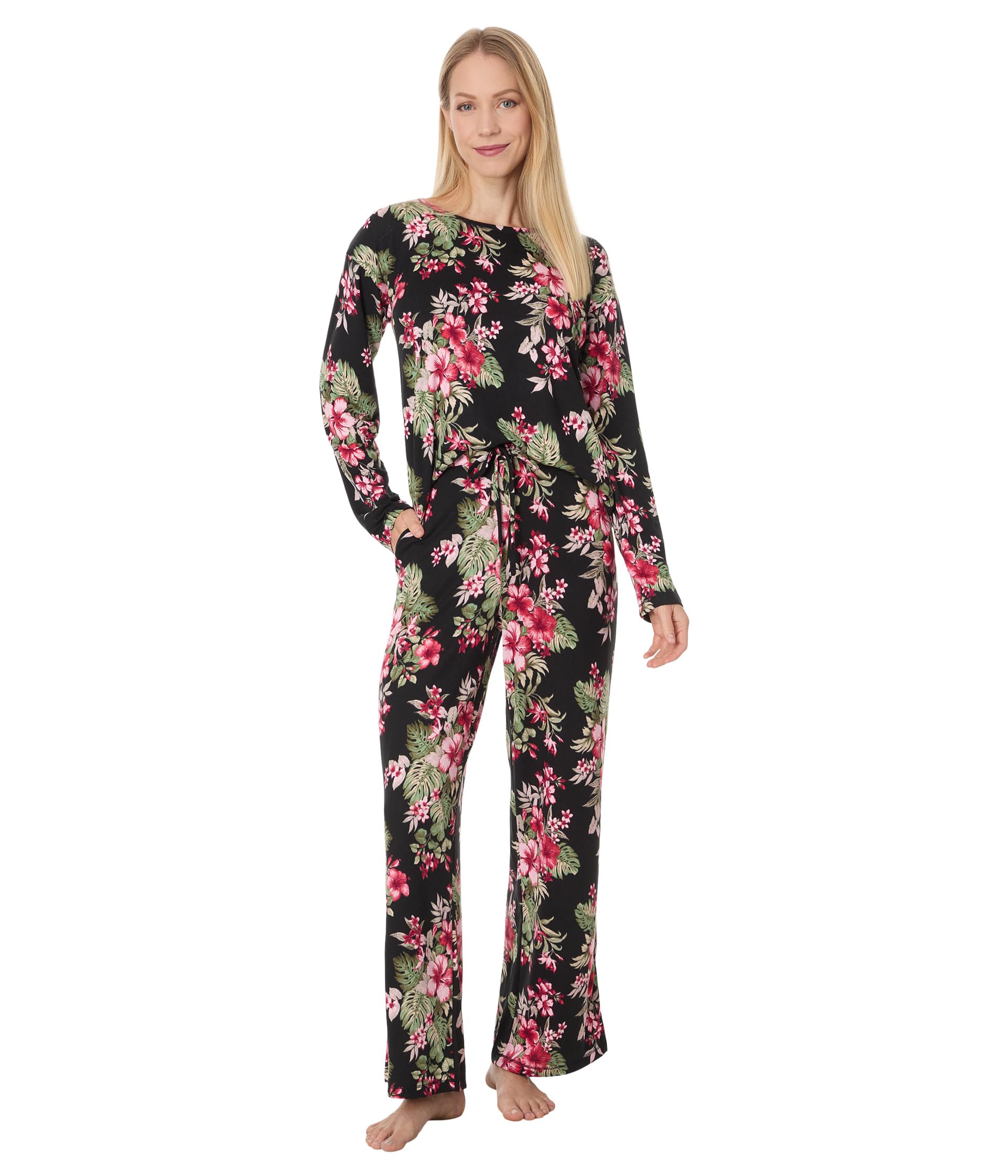

Пижама Tommy Bahama Sweater Knit Long, цвет Black Ground Floral