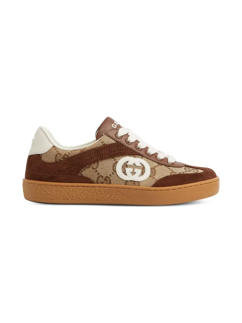 Низкие кроссовки Gg-monogram Gucci Kids, коричневый