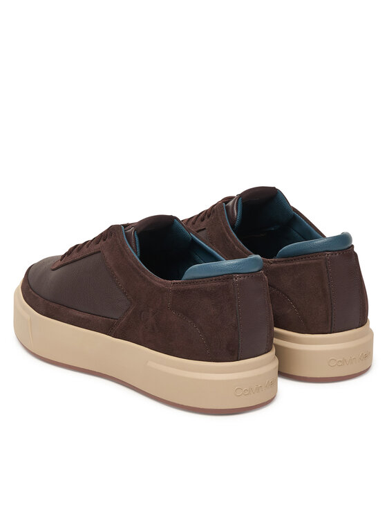 Кроссовки Basket Cupsole Laceup Lth-Nu YM0YM01354 Calvin Klein, коричневый — фото 3