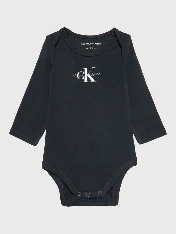 

Детское боди стандартного кроя Calvin Klein, черный