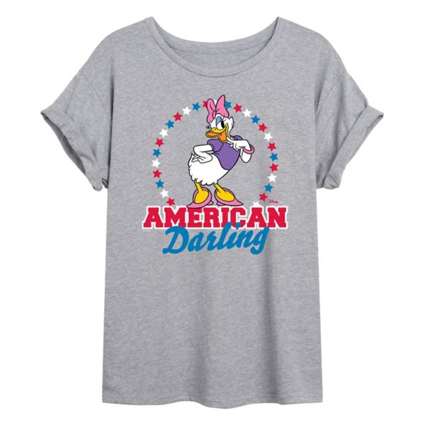 

Футболка оверсайз American Darling с Дейзи Дак для девочек Disney, серый