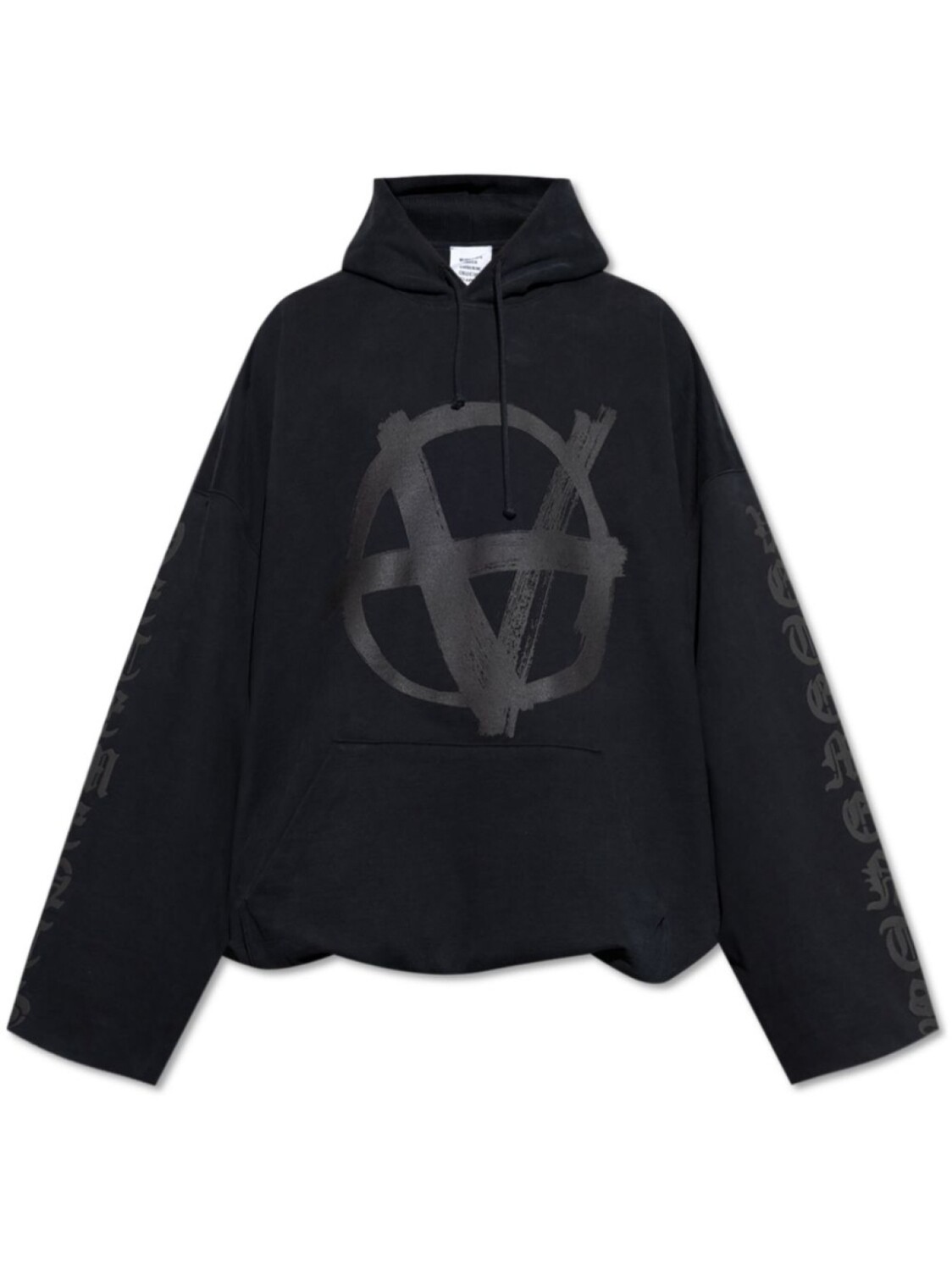 

Толстовка с капюшоном и логотипом VETEMENTS, черный
