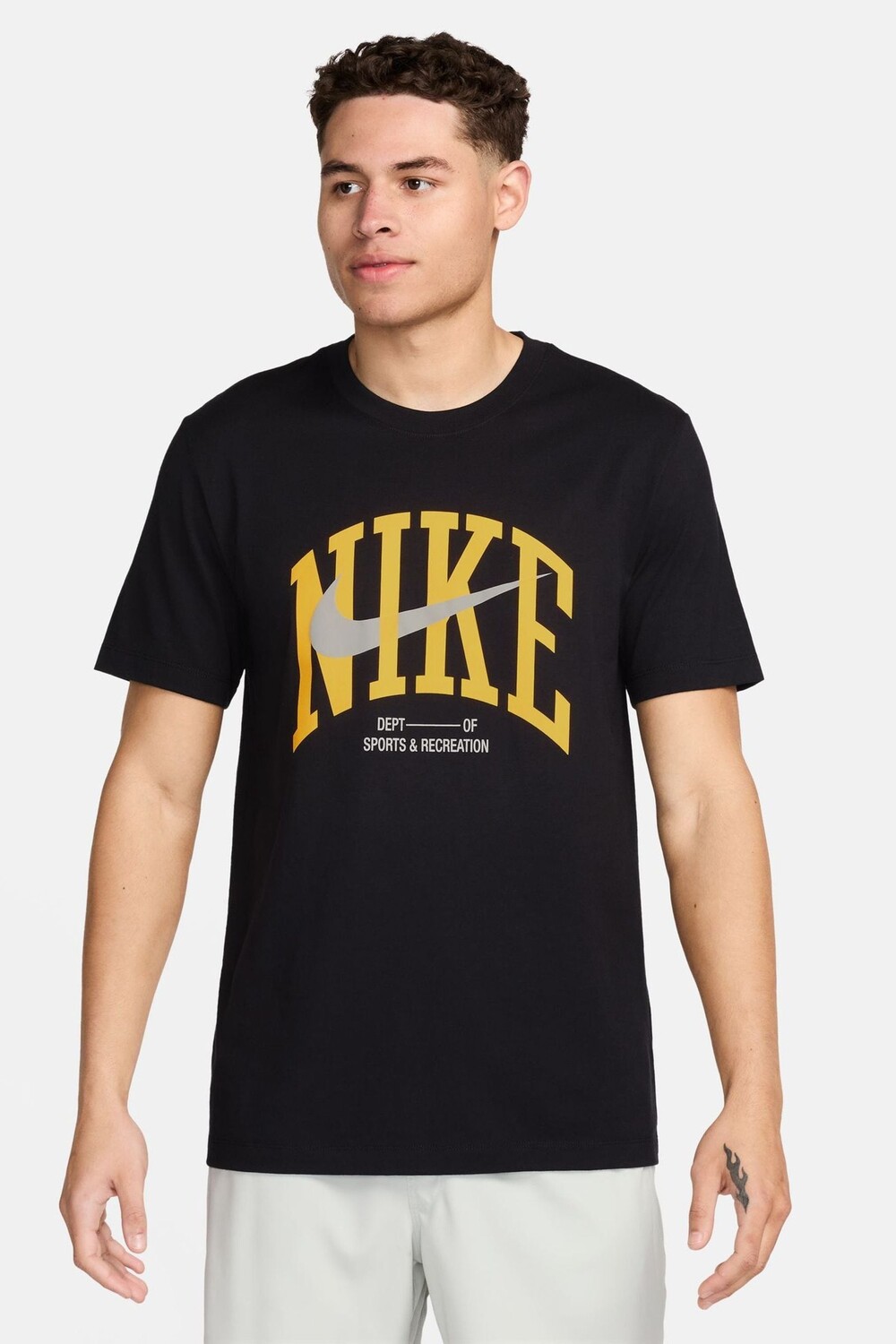 

Футболка тренировочная Dri Fit из 100% хлопка Nike, черный