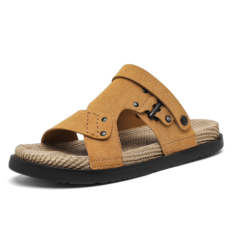 

LONGYING Пляжные сандалии мужские черно-коричневые коричневые, цвет Brown