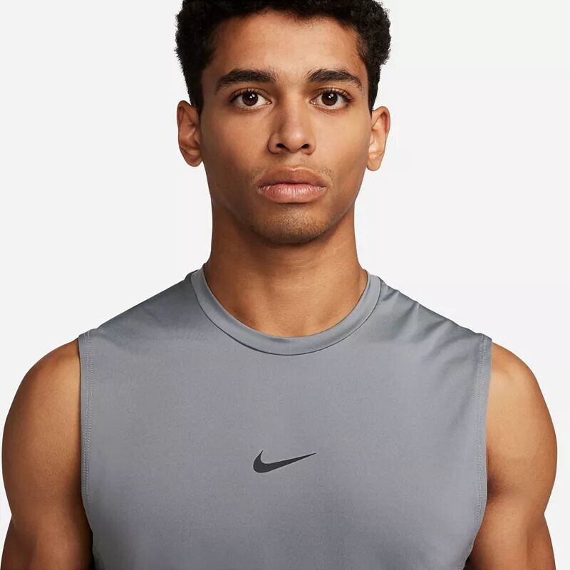Мужская тонкая футболка для фитнеса без рукавов Nike Pro Dri-FIT — фото 4