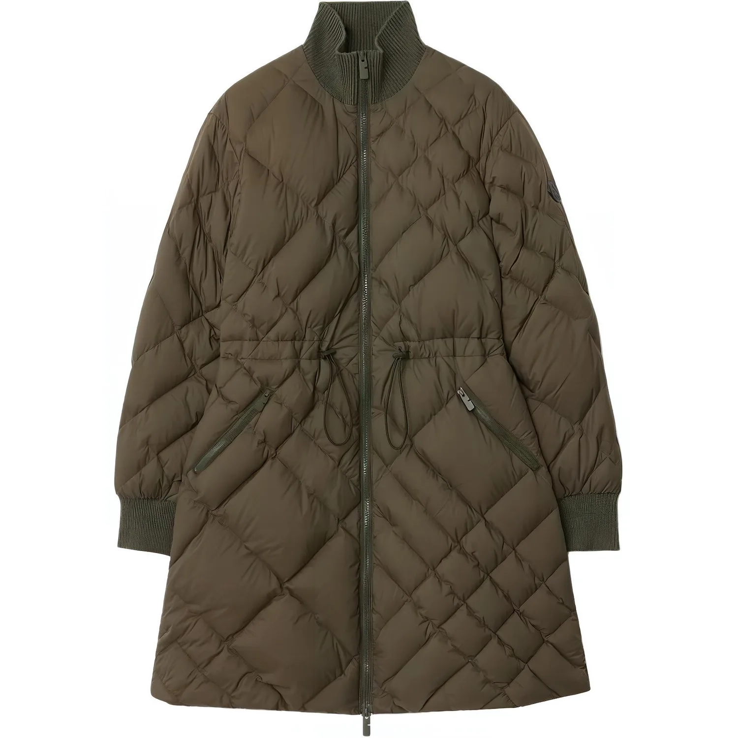 Куртка-пуховик Burberry Danesbury в клетку, стиль главной улицы, Marsh Green
