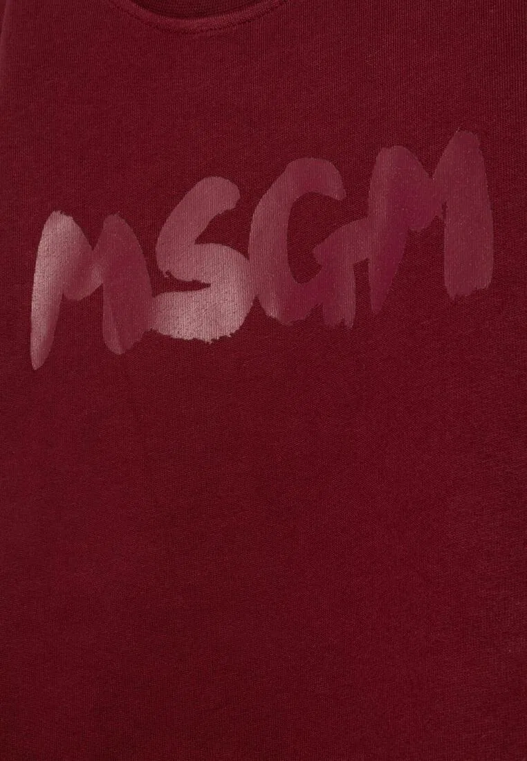 Свитшот хлопковый, Kids Msgm, красный — фото 2