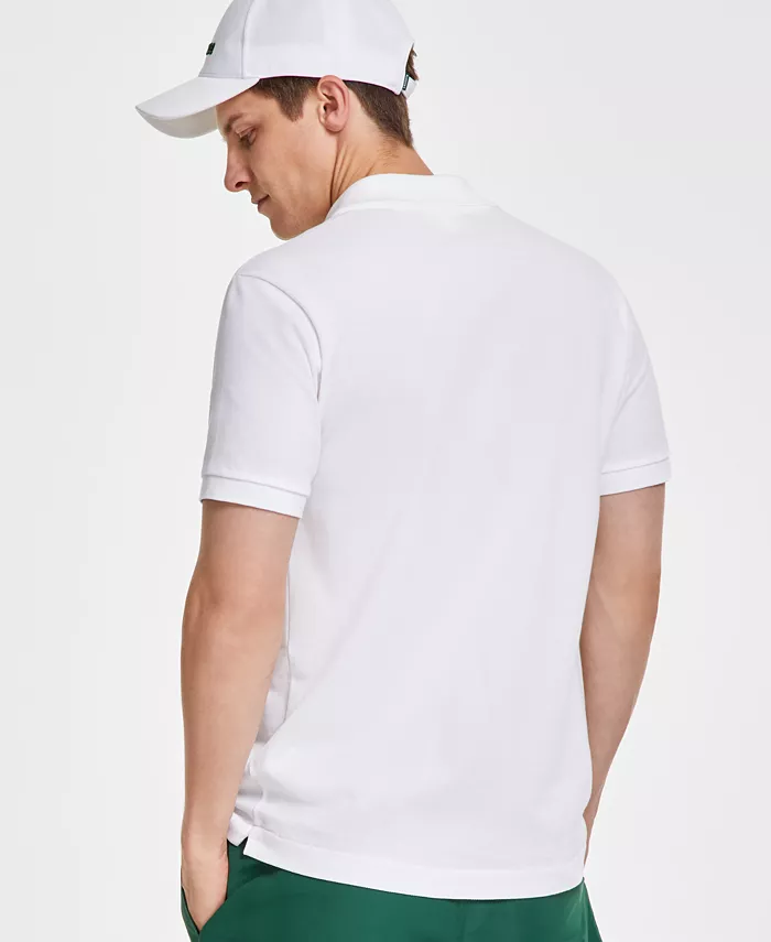 Мужская классическая короткорукавная поло L.12.12 из пике Lacoste, белый — фото 4