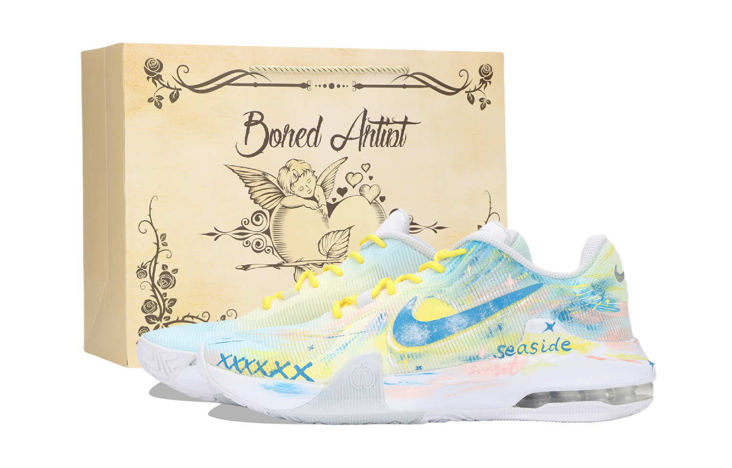 

Nike Кроссовки баскетбольные Air Max Impact 4 Green Purple Sunset, амортизация, износостойкие, высокие, мужские, сине-зеленые