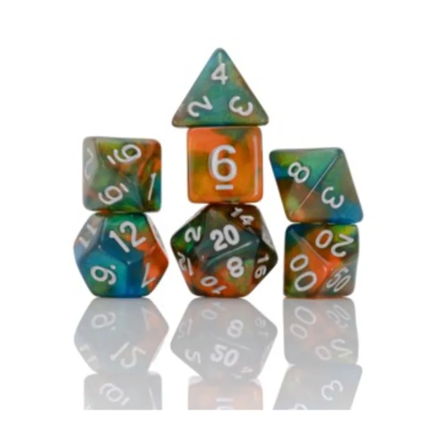

Поли-набор — пунш для хурмы (7), RPG Dice Sets