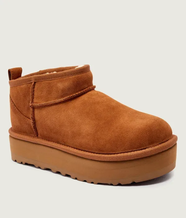 Ультраминиатюрные зимние ботинки Ugg, коричневый