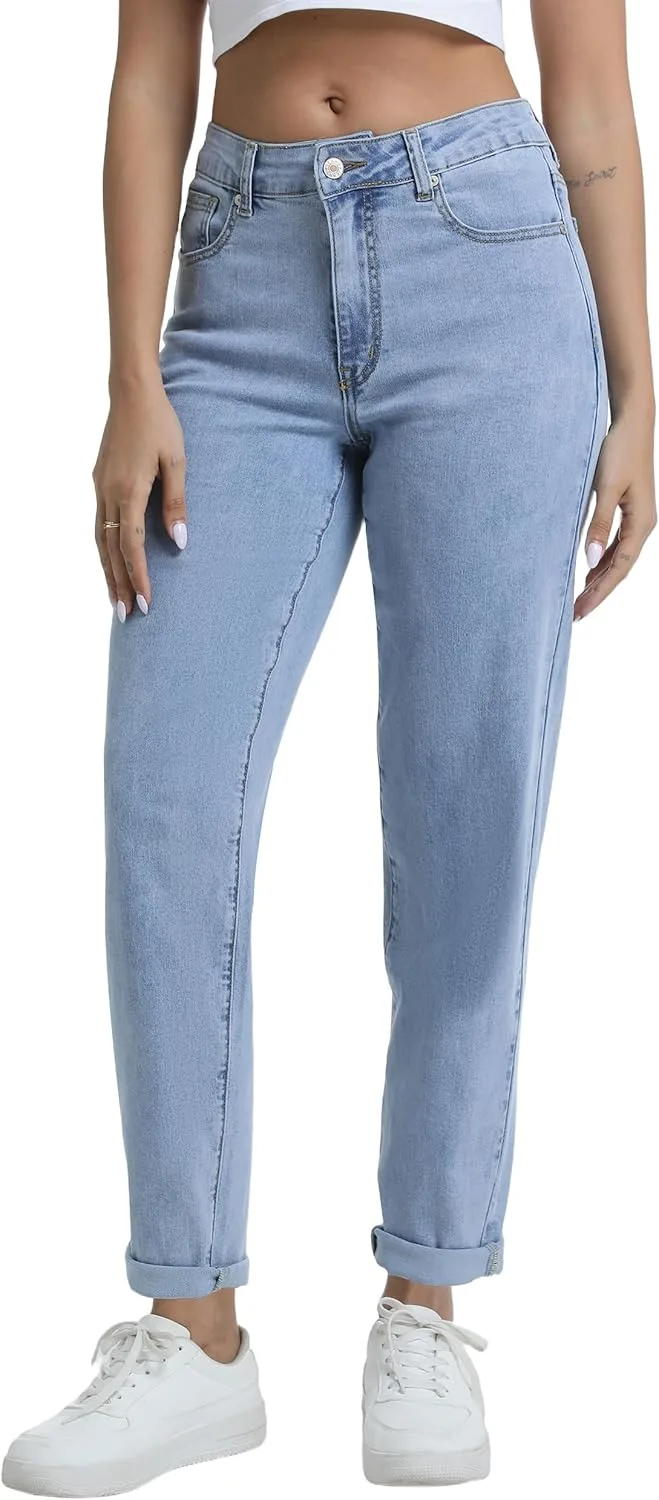 

Женские джинсы Boyfriend Stretchy High Rise Slim Leg Relaxed Fit с карманами CFRTMTBB