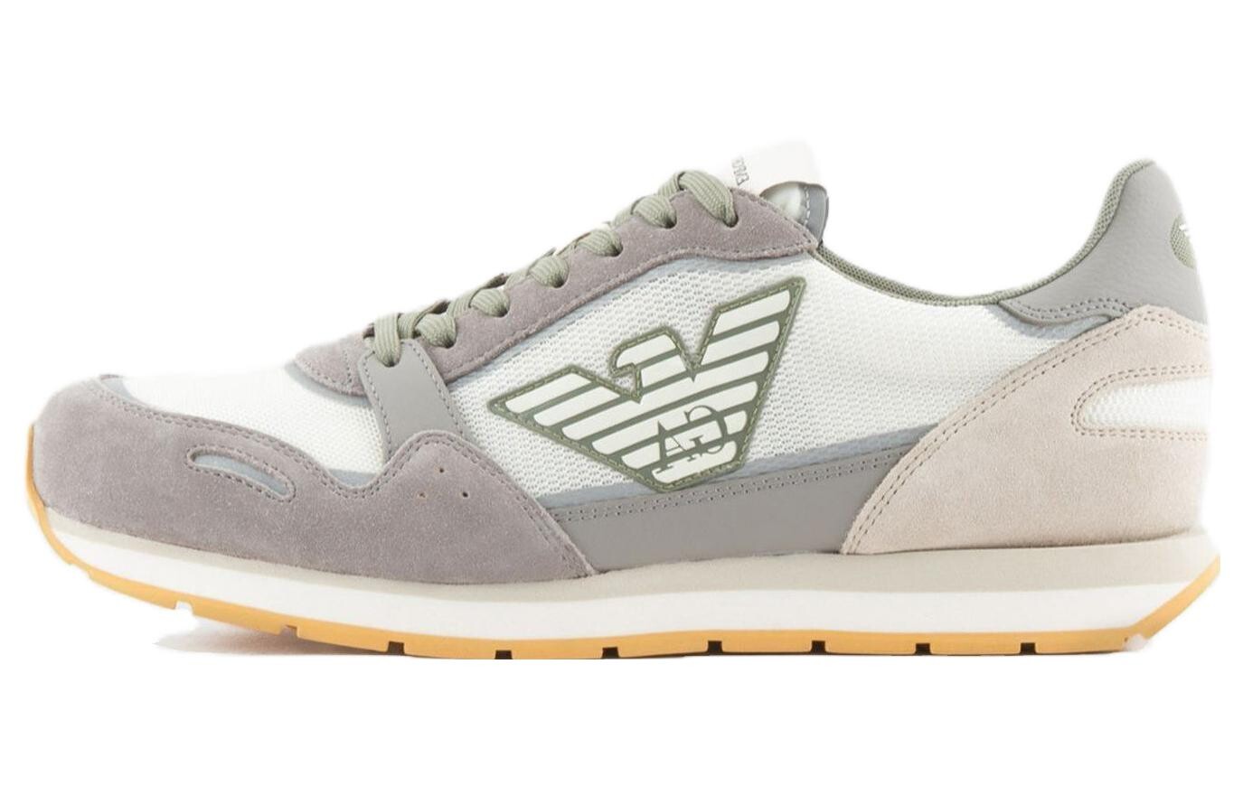 

Кроссовки EMPORIO ARMANI Lifestyle Shoes Men Low-top Grey/white, серый/белый