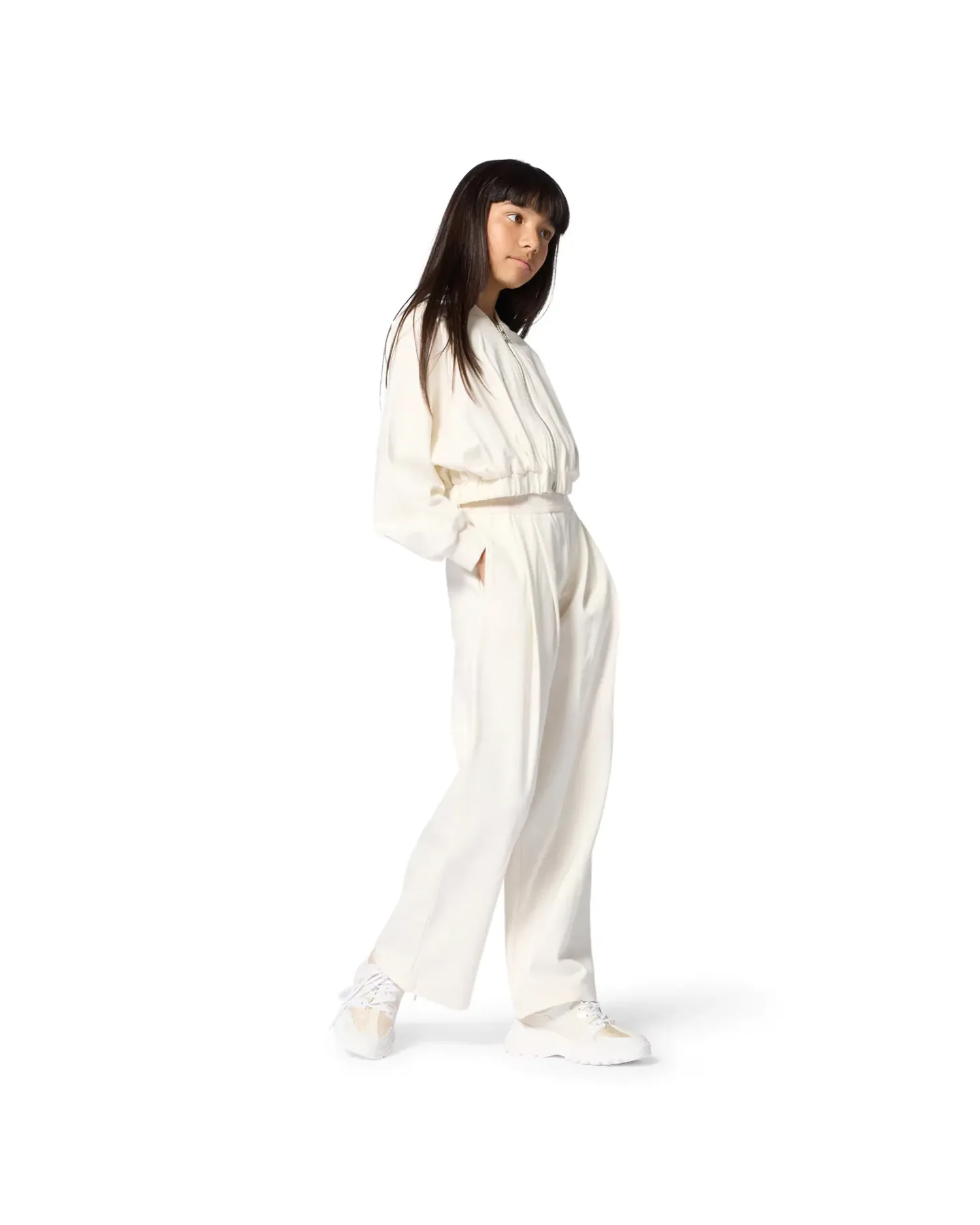 Детские брюки с пятью карманами, однотонные DKNY, Natural — фото 2