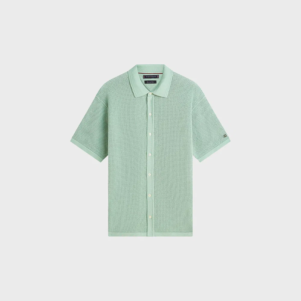 Мужской свободный свитер-кардиган мятного цвета от Tommy Hilfiger