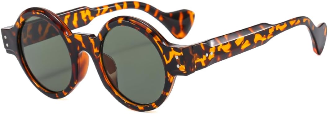 

Солнцезащитные очки с защитой UV400 | Леопардовый принт, круглые заклепки, зеленый | для женщин и мужчин, для занятий спортом на открытом воздухе и вождения DSVIGF, 07