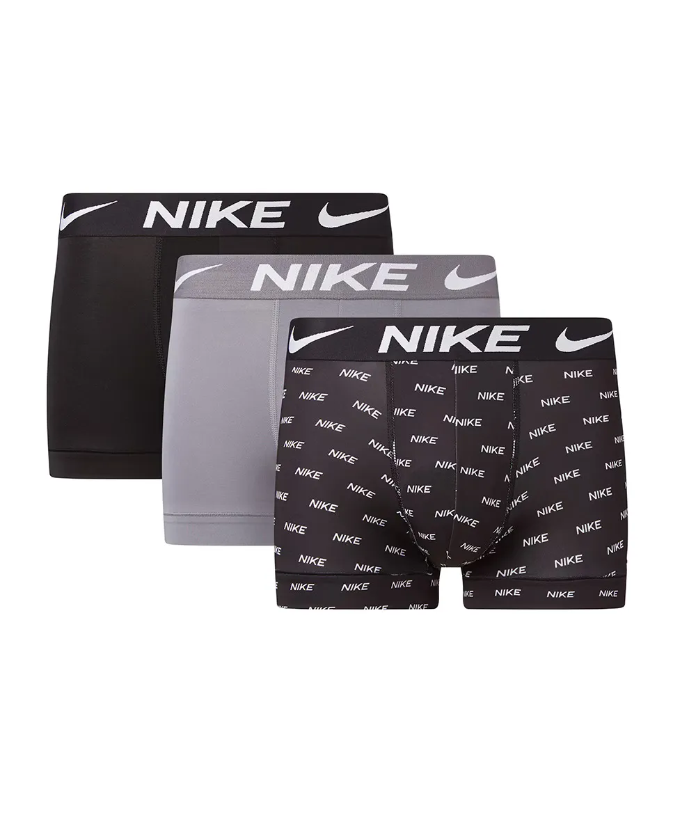 

Набор из трех черных мужских трикотажных боксеров Nike, чёрный