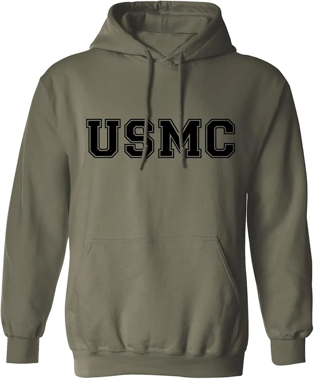 

Толстовка с капюшоном Zerogravitee Athletic USMC Marine Corps в цвете Military Green